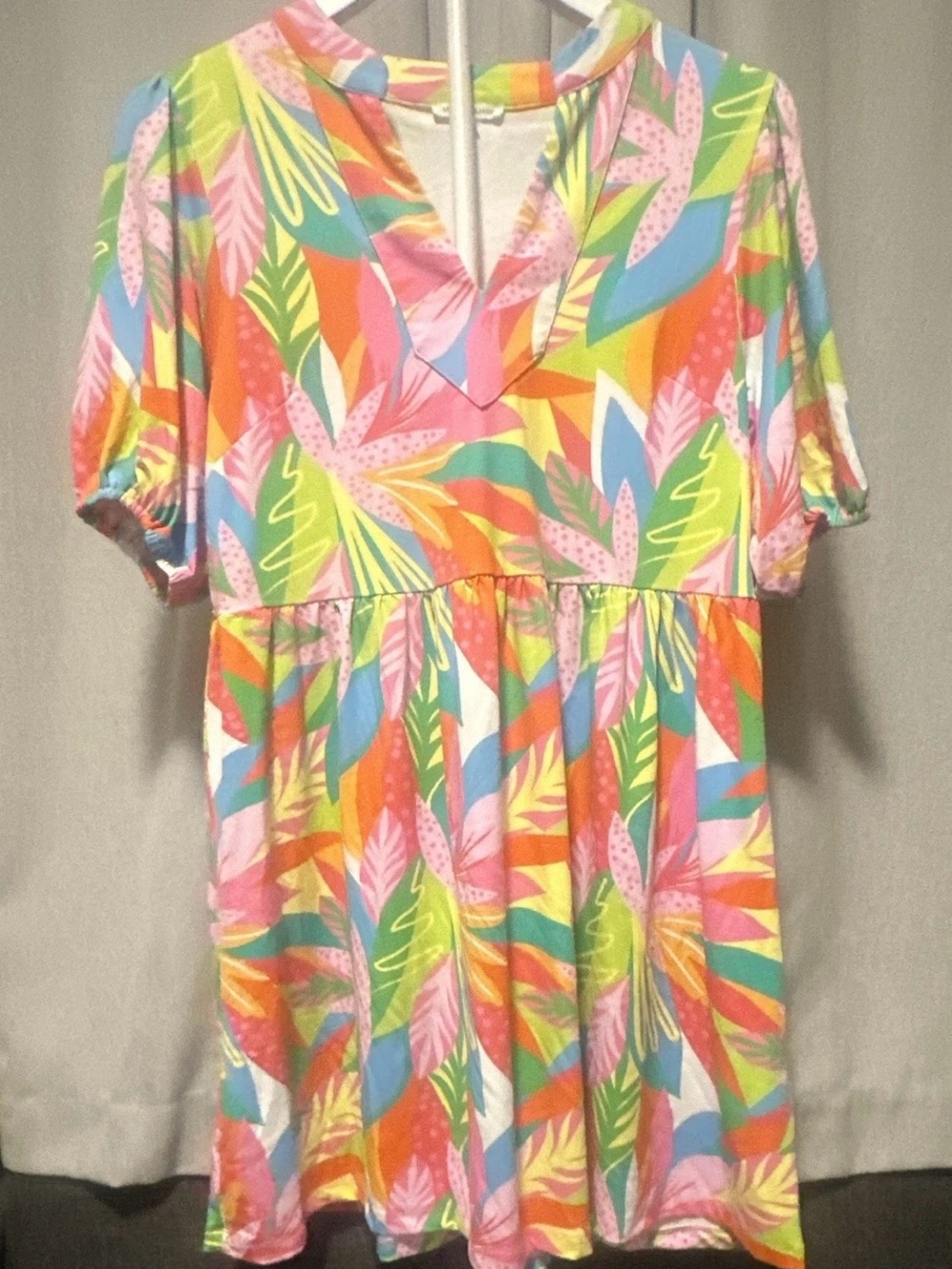 Mary Square Colorful Mini Dress